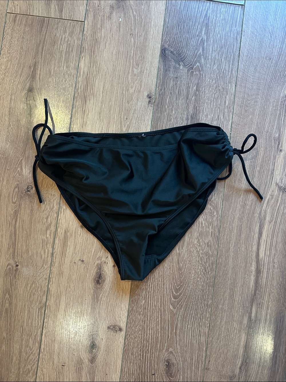 Classic Black Tie-Side Women's Swim Bottom